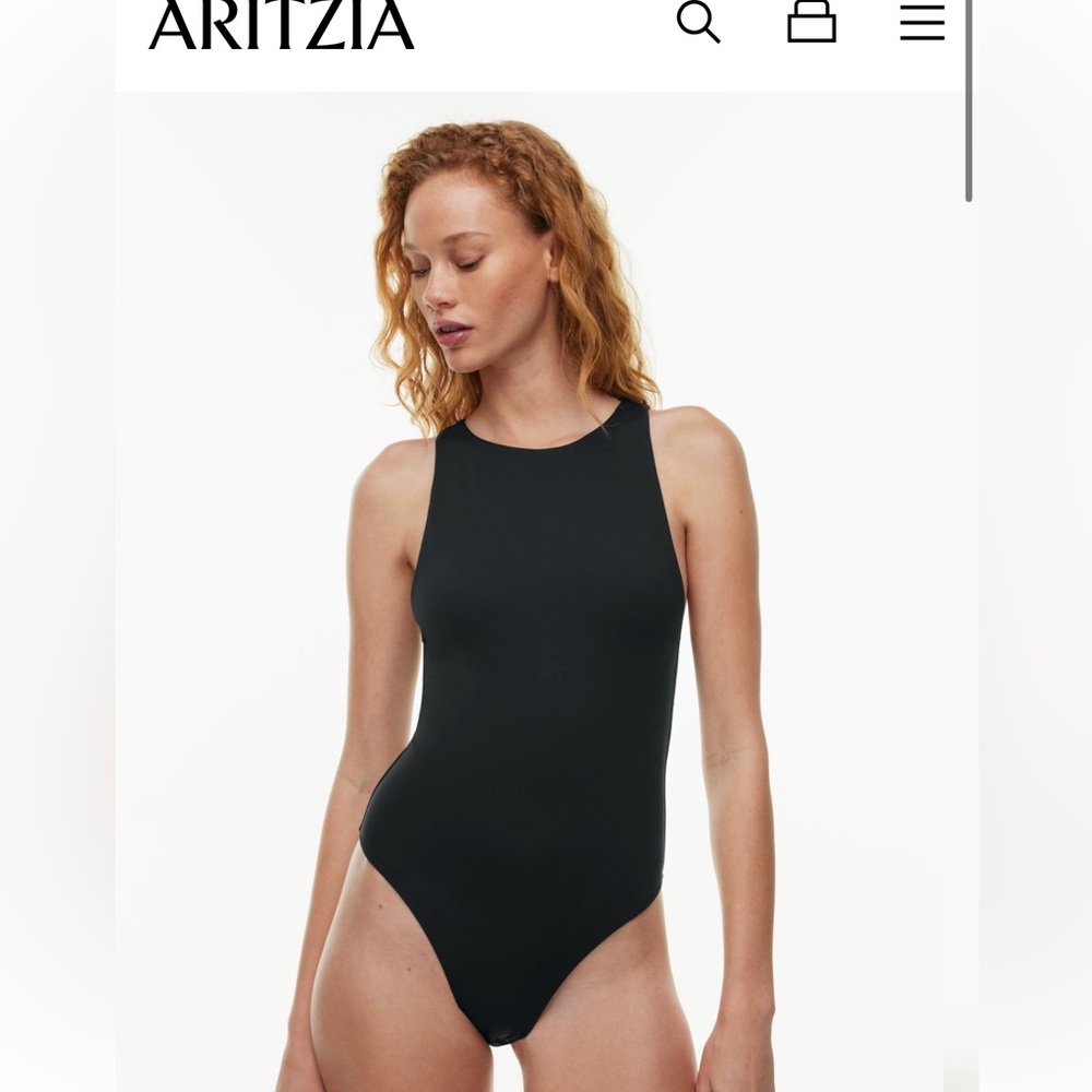 Aritzia Babaton Black Contour 90s Bodysuit 2XS